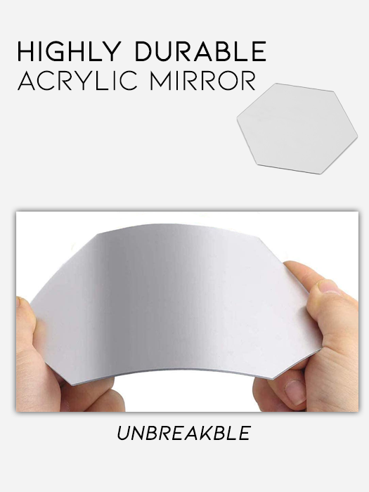 Removable Acrylic Mirror Sticker (12pcs)