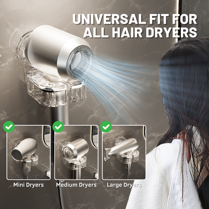 Punch-free Rotatable Hair Dryer Rack