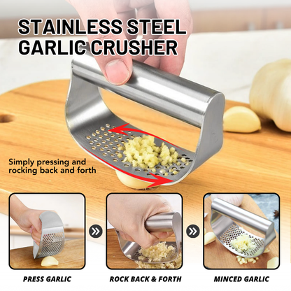 Stainless Steel Garlic Crusher