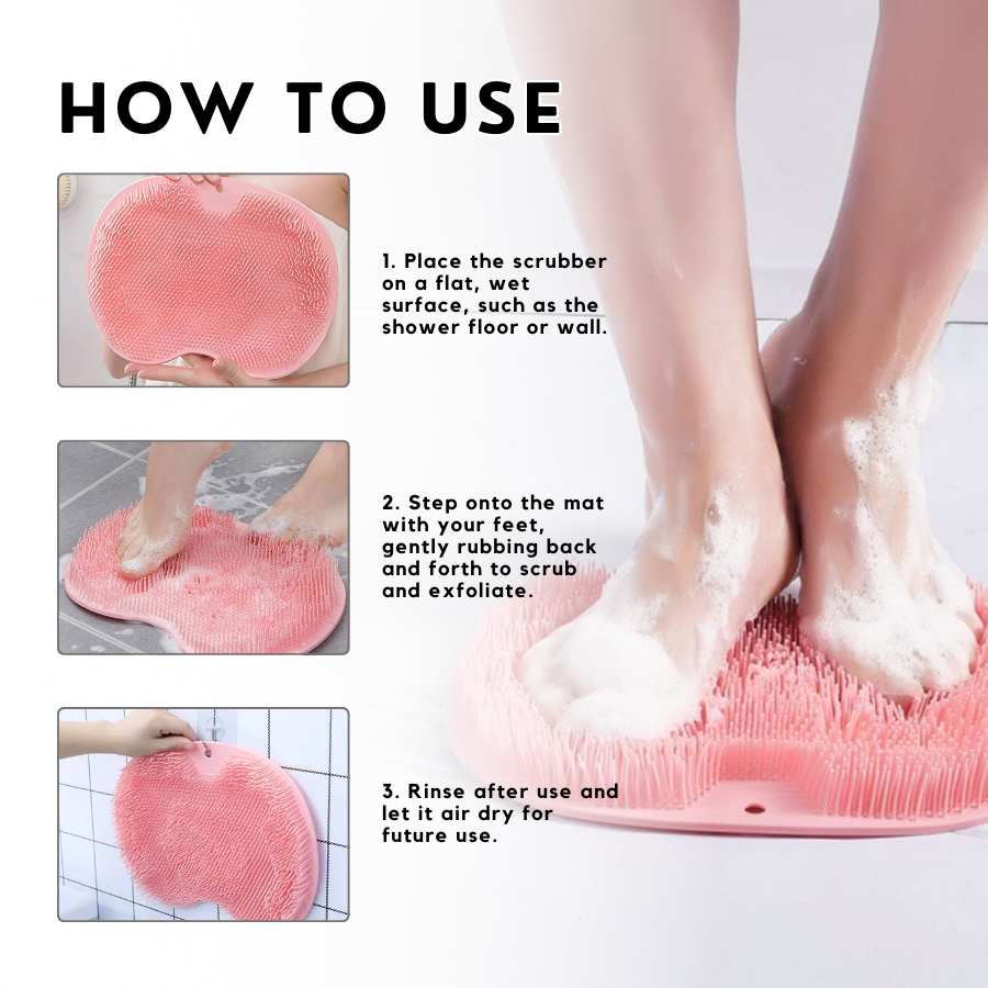 Shower Foot & Back Scrubber Massage Pad