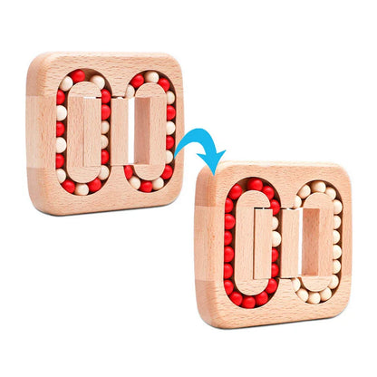 Rotating Magic Bean Fingertip Toy Wood Puzzles