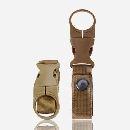 Tactical Webbing Water Bottle Hanging Buckles outdoorpinata Khaki 